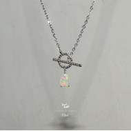 October Birthstone- Australia Droplet Opal Necklace 